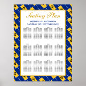 BARBADOS FLAG Custom Wedding 120 Sitzplan Poster (Vorne)