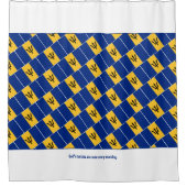 BARBADOS FLAG Customized Scripture Barbadian Duschvorhang (Vorderseite)