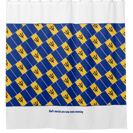 BARBADOS FLAG Customized Scripture Barbadian Duschvorhang (Vorderseite)
