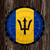 Barbados Flag Dartboard & Barbados / Spielbrett Dartscheibe