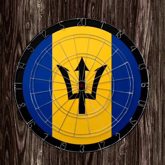 Barbados Flag Dartboard & Barbados / Spielbrett Dartscheibe
