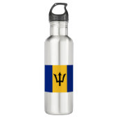 Barbados Flag Edelstahlflasche (Vorderseite)