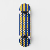 Barbados Flag Farben Herz Muster Patriotisch Skateboard (Vorderseite)