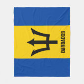 Barbados Flag Fleecedecke (Vorderseite)
