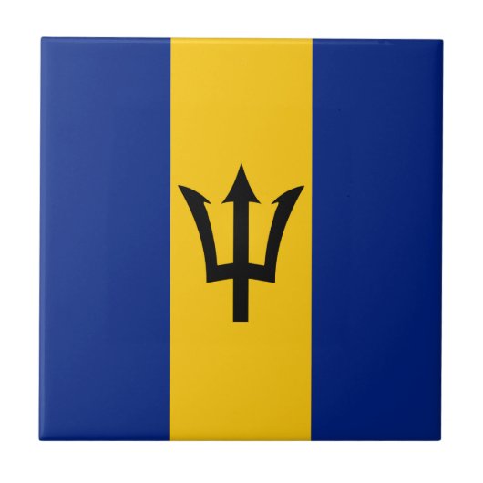 Barbados Flag Fliese (Vorderseite)