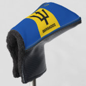 Barbados-Flag für benutzerdefinierte Monogram Golf Headcover (3/4 Vorderseite)