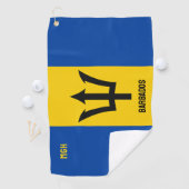 Barbados-Flag für benutzerdefinierte Monogram Golfhandtuch (Insitu)