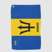 Barbados-Flag für benutzerdefinierte Monogram Golfhandtuch (Vorderseite)
