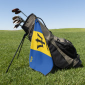 Barbados-Flag für benutzerdefinierte Monogram Golfhandtuch (Gras)