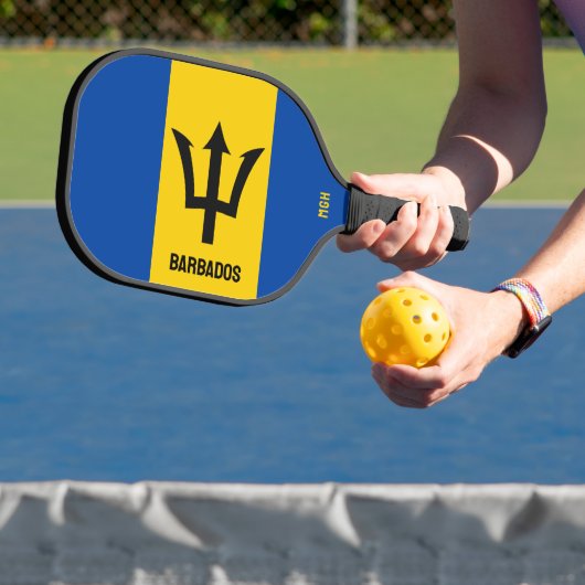 Barbados-Flag für benutzerdefinierte Monogram Pickleball Schläger (InSitu)