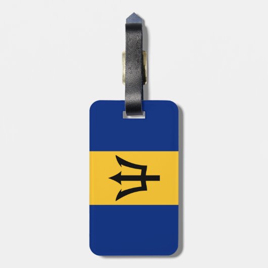 Barbados Flag-Gepäckmarke Gepäckanhänger (Rückseite vertikal)