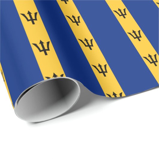 Barbados-Flag Geschenkpapier (Rolleneckpunkt)