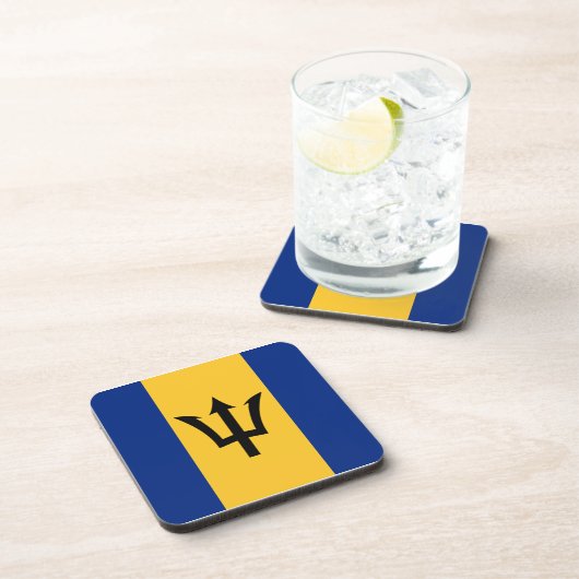 Barbados Flag Getränkeuntersetzer (Rechte Seite)