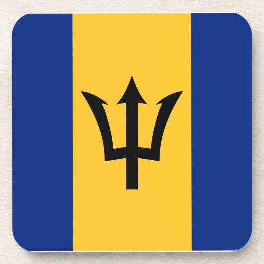 Barbados Flag Getränkeuntersetzer (Vorderseite)
