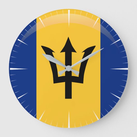 Barbados  Flag   Große Wanduhr (Vorderseite)