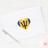 Barbados Flag Herz-Aufkleber (Umschlag)