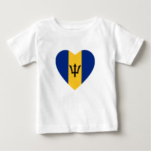 Barbados Flag Herz T - Shirt