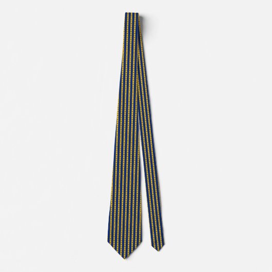 Barbados Flag Honeycomb Krawatte (Vorderseite)