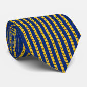 Barbados Flag Honeycomb Krawatte (Gerollt)