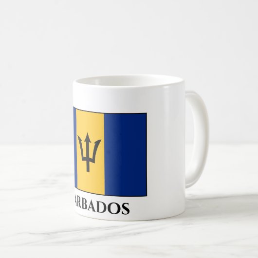 Barbados Flag Kaffeetasse (VorderseiteRechts)