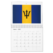 Barbados Flag Kalender (Mär 2027)