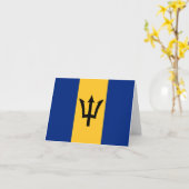 Barbados Flag Karte (Gelbe Blume)