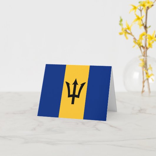 Barbados Flag Karte (Gelbe Blume)