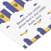 BARBADOS Flag Karte Benutzerdefiniertes Skript Kurzer Tischläufer (Ecke)