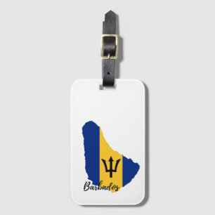 Barbados Flag Karte Gepäckanhänger