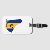 Barbados Flag Karte Gepäckanhänger (Vorderseite (Horizontal))