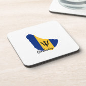 Barbados Flag Karte Getränkeuntersetzer (Linke Seite)