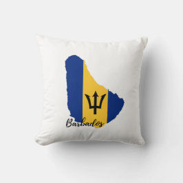 Barbados Flag Karte Kissen