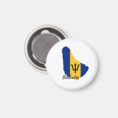 Barbados Flag Karte Magnet (Vorderseite/Rückseite)