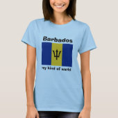 Barbados-Flag + Karte + Text-T - Shirt (Vorderseite)