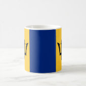 Barbados Flag Keramik Tasse (Mittel)