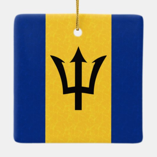 Barbados Flag Keramikornament (Rückseite)