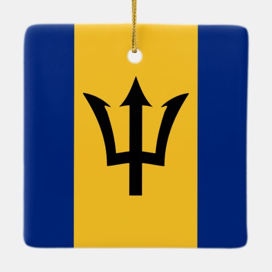 Barbados Flag Keramikornament (Rückseite)
