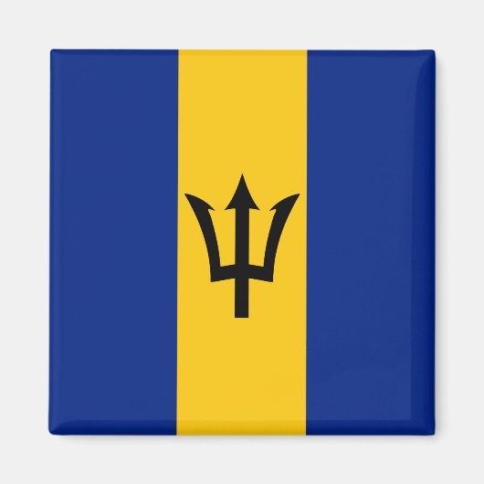Barbados Flag Magnet (Vorne)