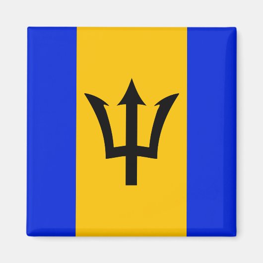 Barbados Flag Magnet (Vorne)