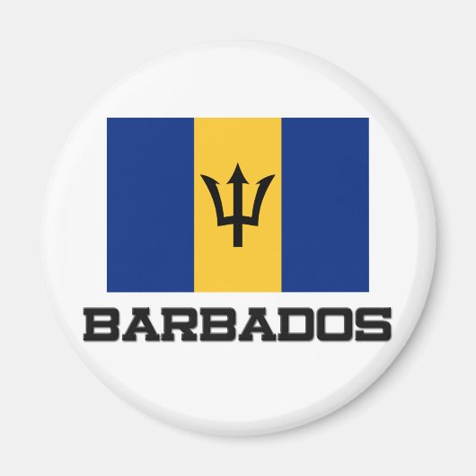 Barbados Flag Magnet (Vorne)