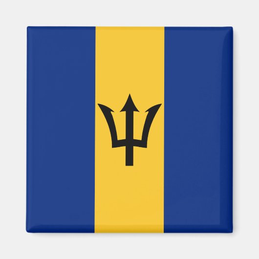Barbados Flag Magnet (Vorne)