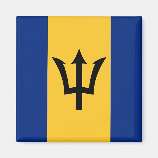 Barbados Flag Magnet (Vorne)