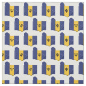 BARBADOS FLAG Map Kontur Stoff (Muster)