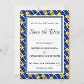 BARBADOS FLAG Maßgeschneiderte Schrift Stilvoll Save The Date (Vorderseite)
