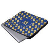 BARBADOS FLAG Maßgeschneidertes Monogram Barbadian Laptopschutzhülle (Vorne Knopf)