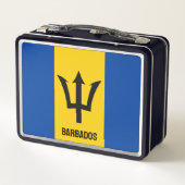 Barbados Flag Metall Brotdose (Rückseite)