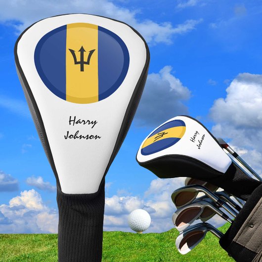 Barbados Flag & Mit Monogramm Golf Clubs Covers Headcover