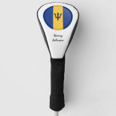 Barbados Flag & Mit Monogramm Golf Clubs Covers Headcover (Vorderseite)