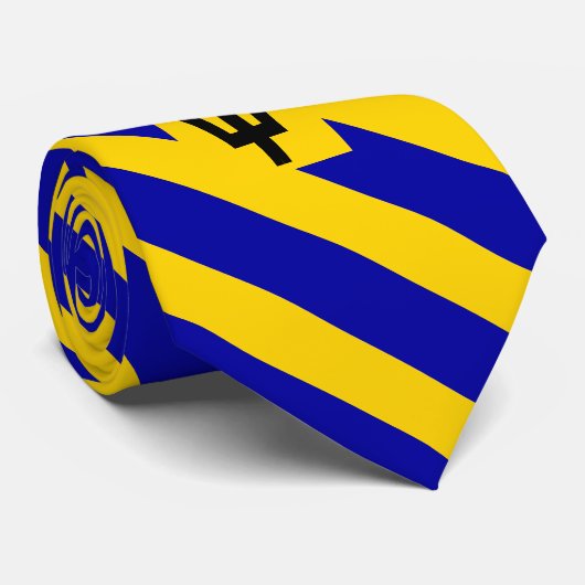 Barbados Flag Neck Tie Krawatte (Gerollt)