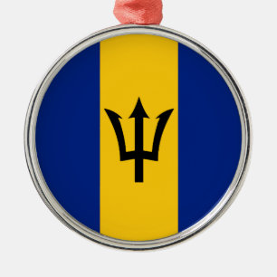 Barbados Flag Ornament Aus Metall